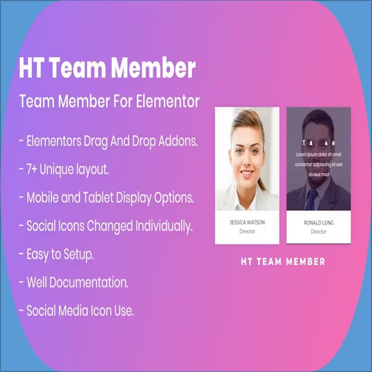 HT Team Member For Elementor Free Download
