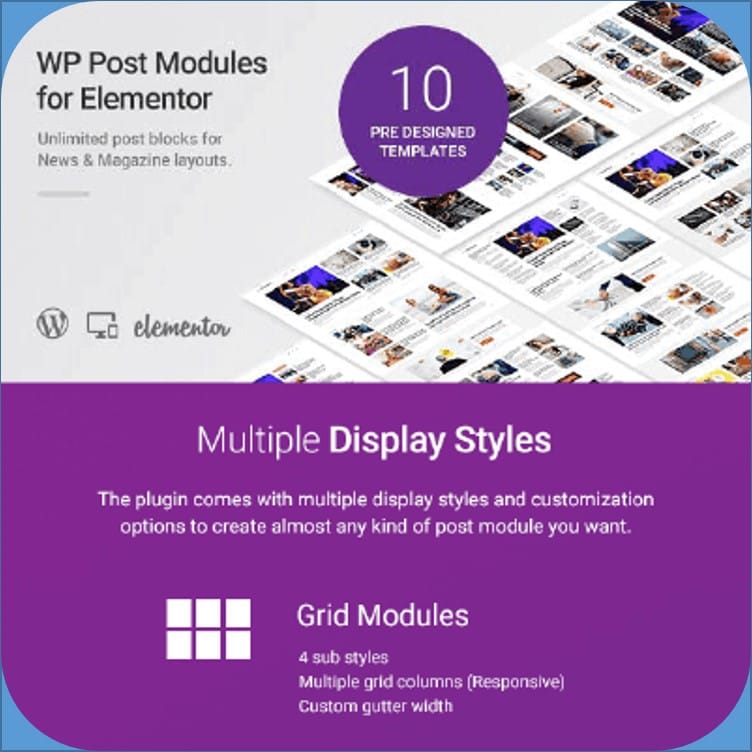 WP Post Modules Elementor Addon for NewsPaper and Magazine Layouts