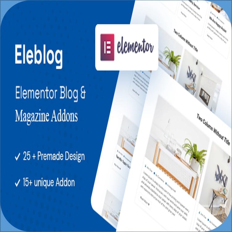 Eleblog Elementor Magazine and Blog Addons